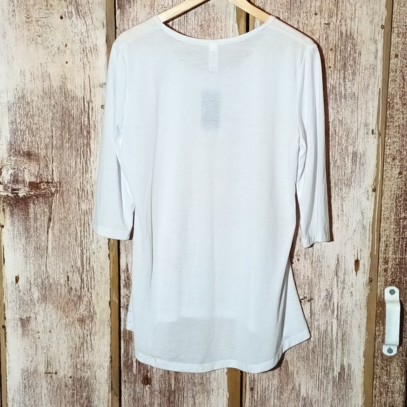 NEW Mac & Belle art to wear painted look heart tree with bicycle scoop neck M - Picture 8 of 11